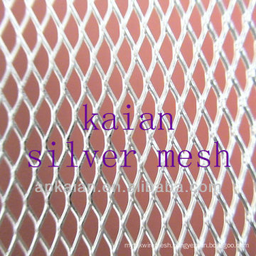 stamped and stretched silver mesh sheet